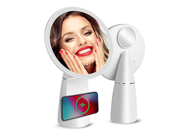 Самое лучшее зеркало для макияжа с подсветкой, беспроводным зарядным устройством и держателем для телефона