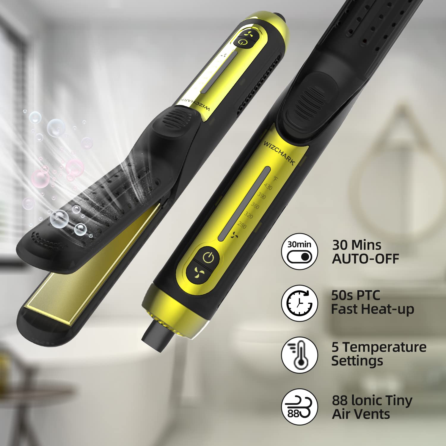 360 ° Airflow Styler Curling Iron Выпрямитель для волос и бигуди для всех стилей с охлаждающими вентиляционными отверстиями